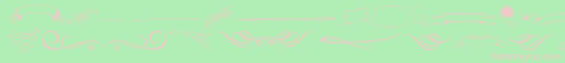 フォントChalkHandElements – 緑の背景にピンクのフォント