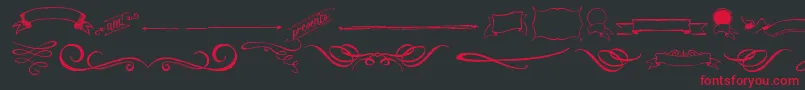 ChalkHandElements Font – Red Fonts on Black Background