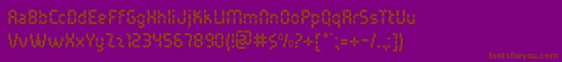 PocketCalcuatlorTt Font – Brown Fonts on Purple Background