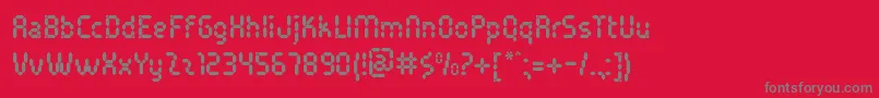 PocketCalcuatlorTt Font – Gray Fonts on Red Background