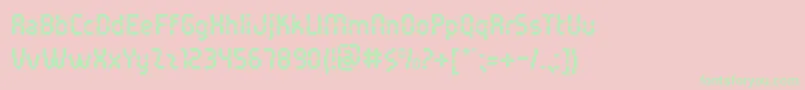 PocketCalcuatlorTt Font – Green Fonts on Pink Background