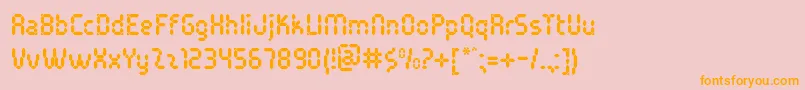 PocketCalcuatlorTt Font – Orange Fonts on Pink Background