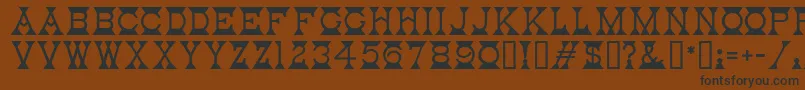 Mantel Font – Black Fonts on Brown Background