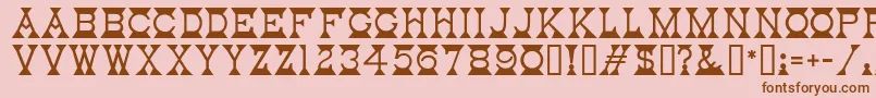 Mantel Font – Brown Fonts on Pink Background