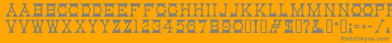 Mantel Font – Gray Fonts on Orange Background