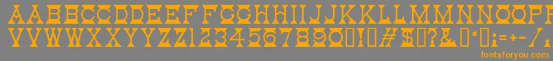 Mantel Font – Orange Fonts on Gray Background