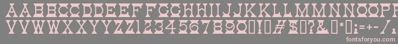 Mantel Font – Pink Fonts on Gray Background