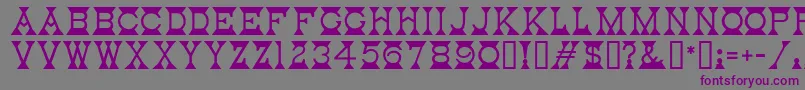 Mantel Font – Purple Fonts on Gray Background