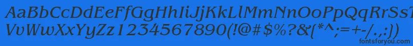 Шрифт BenguiatstdBookitalic – чёрные шрифты на синем фоне