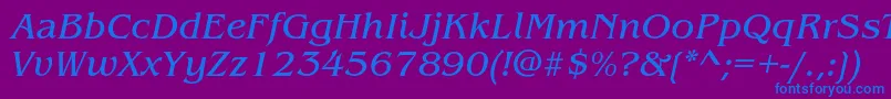 fuente BenguiatstdBookitalic – Fuentes Azules Sobre Fondo Morado