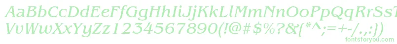 BenguiatstdBookitalic Font – Green Fonts on White Background