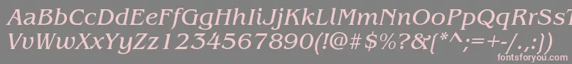 BenguiatstdBookitalic Font – Pink Fonts on Gray Background