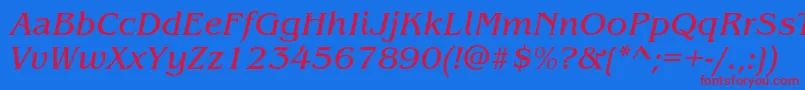 fuente BenguiatstdBookitalic – Fuentes Rojas Sobre Fondo Azul