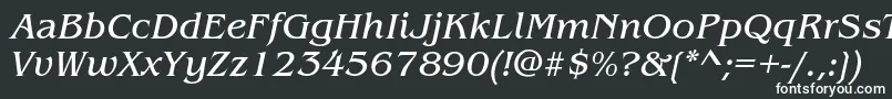 BenguiatstdBookitalic Font – White Fonts on Black Background