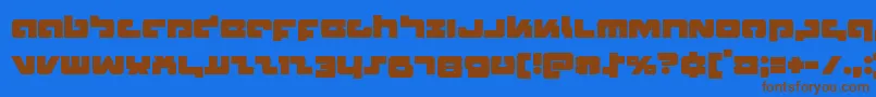 Więcej informacji o czcionce Boomstick Czcionka Boomstick – brązowe czcionki na niebieskim tle