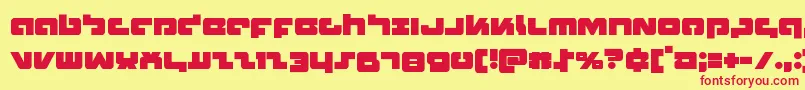 Boomstick Font – Red Fonts on Yellow Background