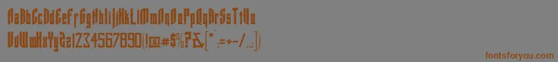 SpartanburgscRegular Font – Brown Fonts on Gray Background