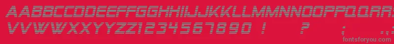 SfAlienEncountersItalic Font – Gray Fonts on Red Background