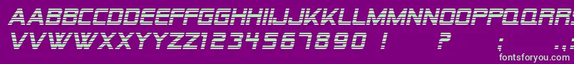 SfAlienEncountersItalic Font – Green Fonts on Purple Background