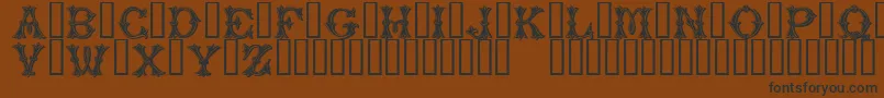 PurcellTM Font – Black Fonts on Brown Background