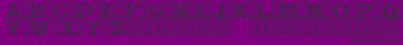 PurcellTM Font – Black Fonts on Purple Background