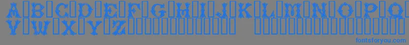 PurcellTM Font – Blue Fonts on Gray Background