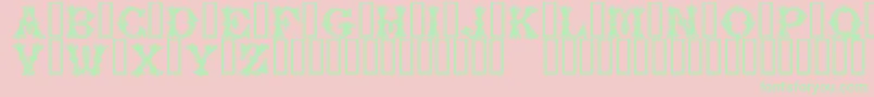 PurcellTM Font – Green Fonts on Pink Background