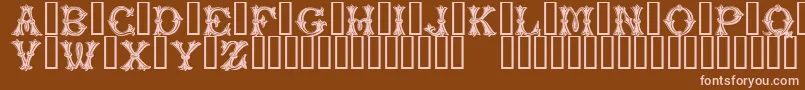 PurcellTM Font – Pink Fonts on Brown Background