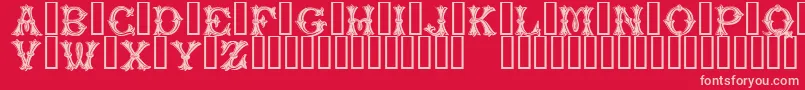 PurcellTM Font – Pink Fonts on Red Background