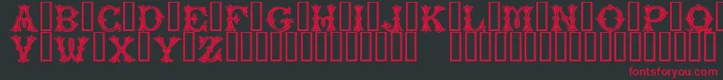 PurcellTM Font – Red Fonts on Black Background