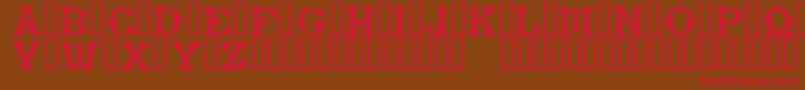 PurcellTM Font – Red Fonts on Brown Background