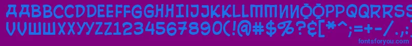 10cesrg Font – Blue Fonts on Purple Background