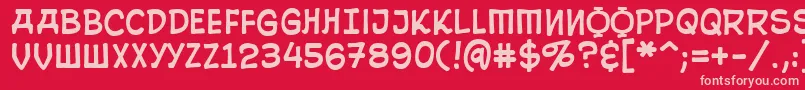 フォント10cesrg – 赤い背景にピンクのフォント