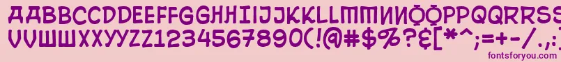 10cesrg Font – Purple Fonts on Pink Background