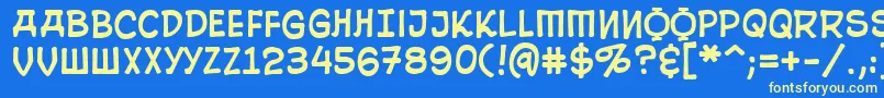 フォント10cesrg – 黄色の文字、青い背景