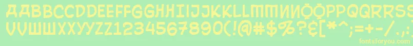 10cesrg Font – Yellow Fonts on Green Background