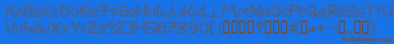 MilkdropsCold Font – Brown Fonts on Blue Background