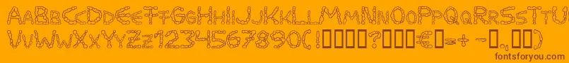 MilkdropsCold Font – Brown Fonts on Orange Background