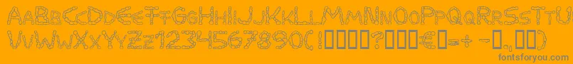 MilkdropsCold Font – Gray Fonts on Orange Background