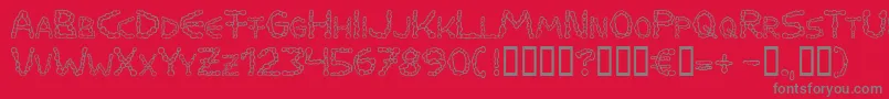 MilkdropsCold Font – Gray Fonts on Red Background