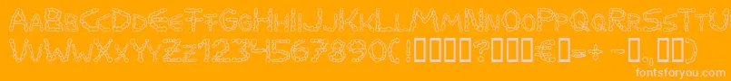 MilkdropsCold Font – Pink Fonts on Orange Background