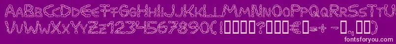 MilkdropsCold Font – Pink Fonts on Purple Background