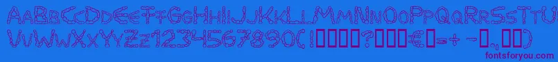 MilkdropsCold Font – Purple Fonts on Blue Background