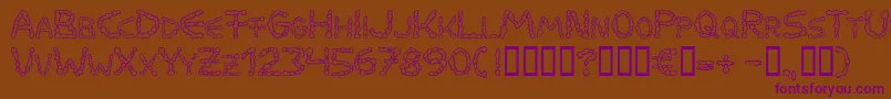 MilkdropsCold Font – Purple Fonts on Brown Background