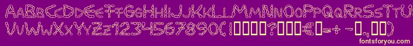 MilkdropsCold Font – Yellow Fonts on Purple Background