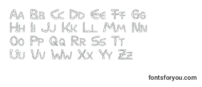 MilkdropsCold Font