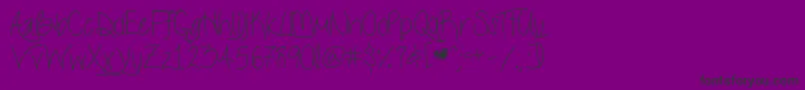 フォントLivelaughlove – 紫の背景に黒い文字