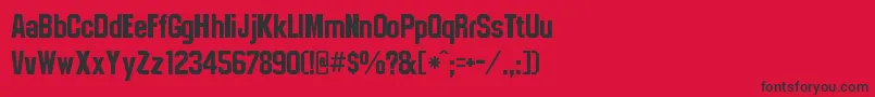 Collegeregular Font – Black Fonts on Red Background