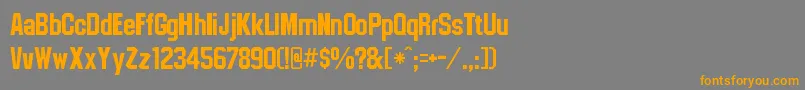 Collegeregular Font – Orange Fonts on Gray Background