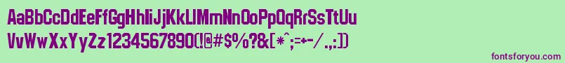 Collegeregular Font – Purple Fonts on Green Background